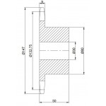 Kettingwiel HB50.8SS 08T