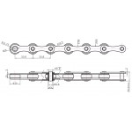 Holleboutketting HB50.8SS met Kunststofrol 