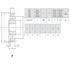 V-riemschijf SPB 224-2 2517