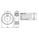 RVS stelring 06x12x08 DIN 705