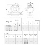 RVS lagerhuis staand korte voet SSPA 207