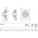 SKF Y-flenslagerblok vierkant FY 25 TF