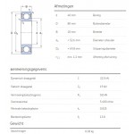 SKF Groefkogellager 6208-2RS1