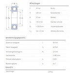 SKF Groefkogellager 6213-2RS1