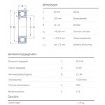 SKF Groefkogellager 6312-2RS1