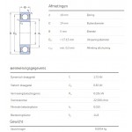 SKF Groefkogellager 61800-2RS1