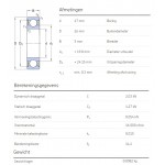 SKF Groefkogellager 61803-2RS1
