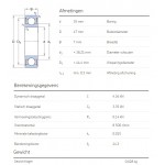 SKF Groefkogellager 61807-2RS1