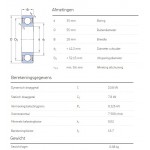 SKF Groefkogellager 61907-2RS1