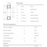 SKF Groefkogellager 61908-2RS1