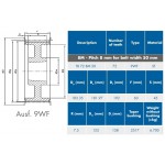 TL-Tandriemschijf 72-8M-50 9WF 2517