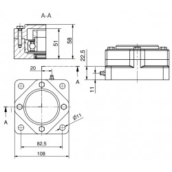 NG flenslagerblok Ø30 - F4 dichte kap