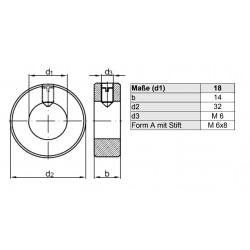RVS stelring 18x32x14 DIN 705