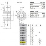 Kettingwiel 10B-1 12T-H 30H7+++ (spiebaan+2xtap)