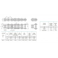 Rollenketting 20B-1