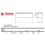 Tandheugel staal moduul 1.5 15X15 L=1000mm