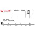 Tandheugel staal moduul 2.5 25X25 L=2000mm