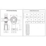 RVS stangkop binnendraad M24x2.0 links