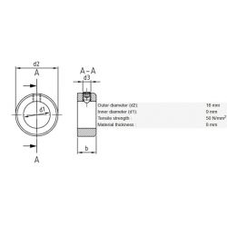 RVS stelring 09x18x10 DIN 705