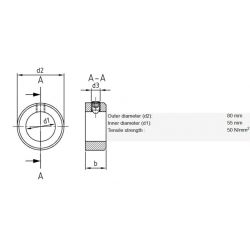 RVS stelring 55x80x18 DIN 705