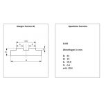 T - Ketting geleide profiel volgens DIN 8187 voor ketting 12B-2 hoogte 15mmLengte 2000mm