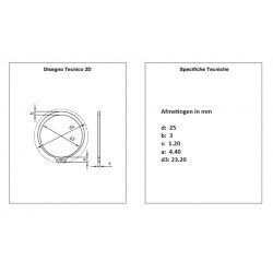 RVS Circlip DIN 471 as 25mm VPE 100 stuks