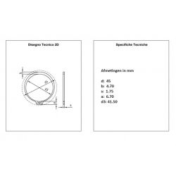 RVS Circlip DIN 471 as 45mm VPE 25 stuks