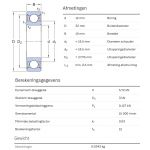 SKF Groefkogellager W6201-2RS1