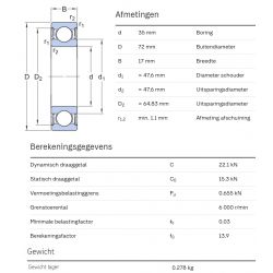 SKF Groefkogellager W6207-2RS1