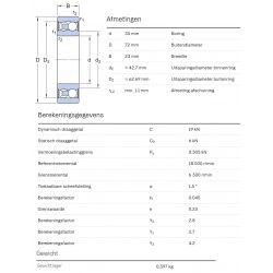 SKF Zelfinstellend kogellager 2207 E-2RS1TN9