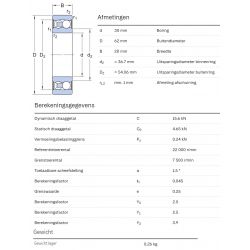 SKF Zelfinstellend kogellager 2206 E-2RS1TN9