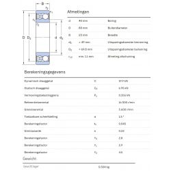 SKF Zelfinstellend kogellager 2208 E-2RS1TN9