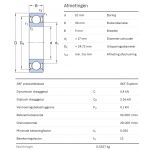 SKF Groefkogellager 6200-2Z