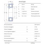 SKF Groefkogellager 6207-2Z