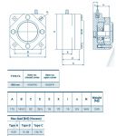 NG flenslagerblok Ø60 - F4 dichte kap, blauw
