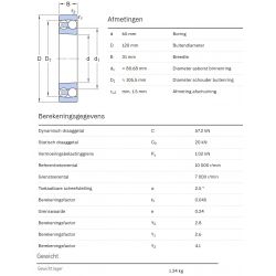SKF Zelfinstellend kogellager 2213 EKTN9