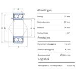 SKF Hoekcontactlager 3200 A-2RS1TN9/MT33