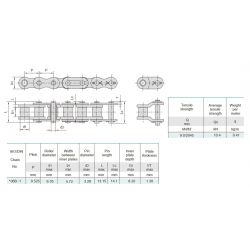 Rollenketting 06B-1 Geomet