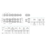 Rollenketting 08B-1 Geomet