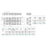 Rollenketting 08B-2 Geomet