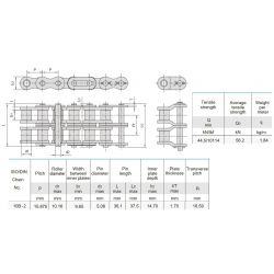Rollenketting 10B-2 Geomet