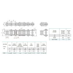 Rollenketting 16B-1 Geomet