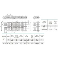 Rollenketting 16B-2 Geomet