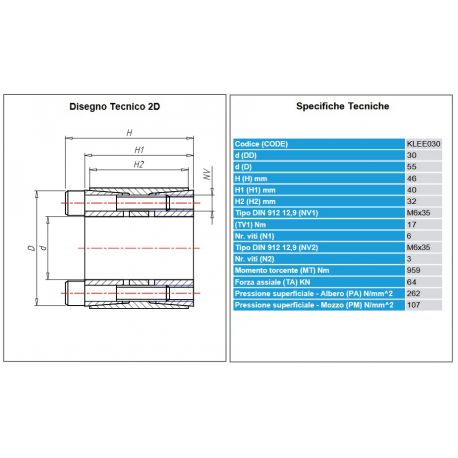 Spanelement KLEE030 dØ30-DØ55-L40