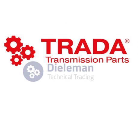TRADA rollenketting wit kunststof 12B-1 POM/SS
