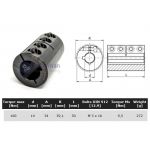 Starre koppeling 1-delig 14mm met spie