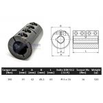 Starre koppeling 1-delig 19mm met spie