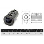 Starre koppeling 1-delig 30mm met spie