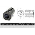 Starre koppeling 1-delig 40mm met spie