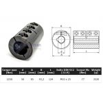 Starre koppeling 1-delig 50mm met spie